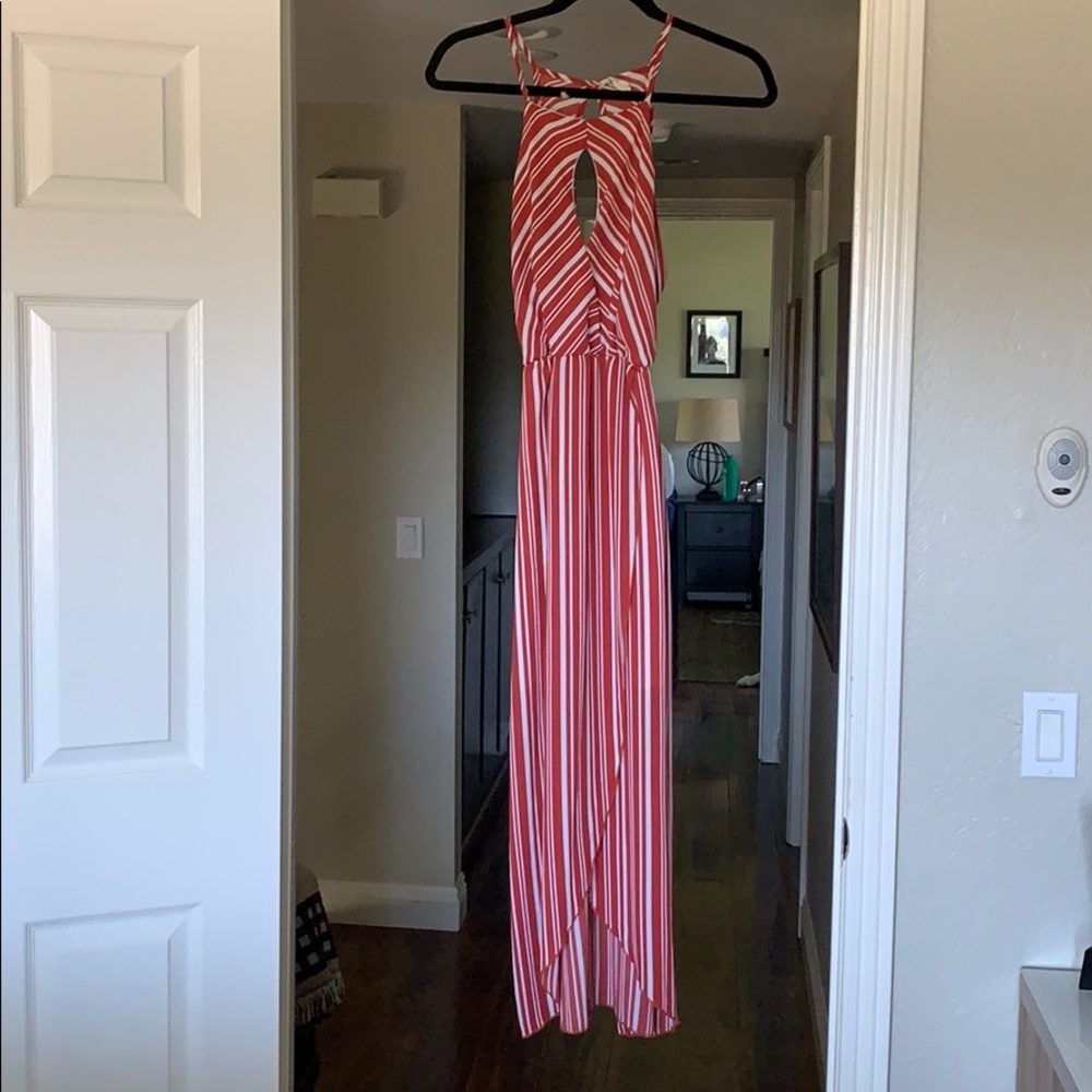 Orange and white dress (M)